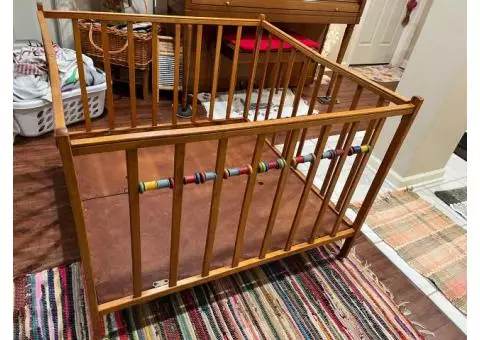 Vintage 1950 Wooden Playpens